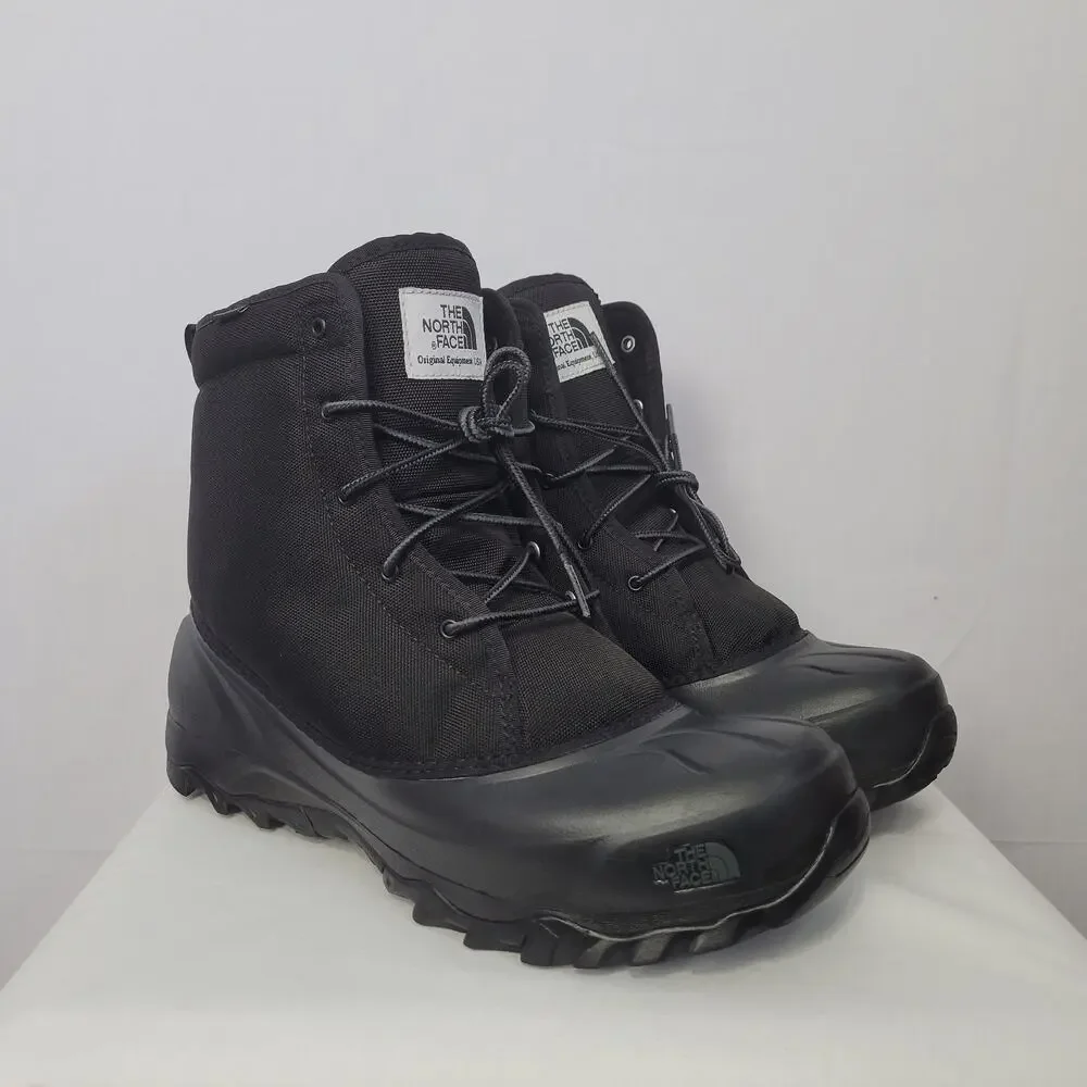 The North Face Tsumoru Lace Up Snow Boots men's size 10.5 Black Waterproof
